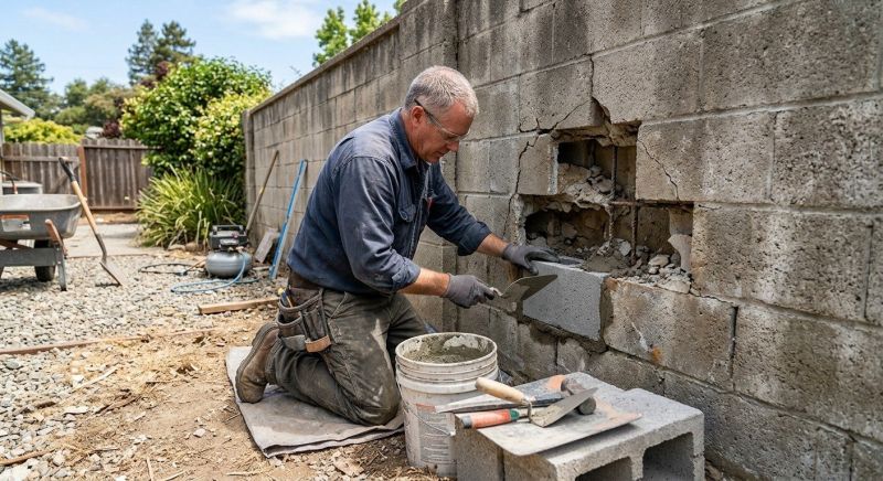Block Wall Repair in Seaside, CA