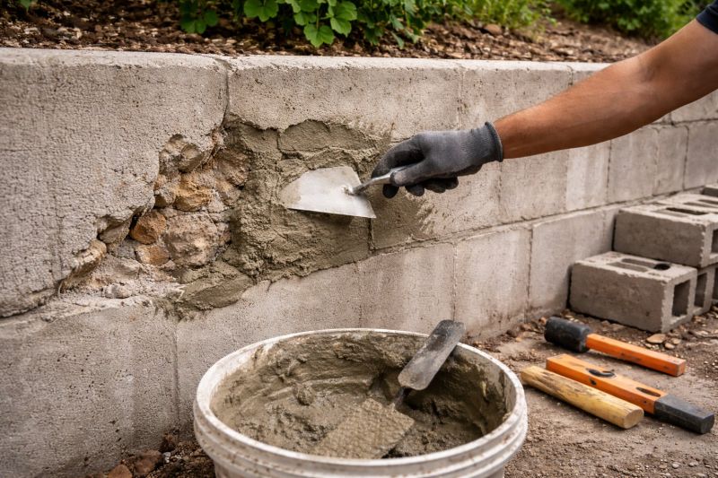 Brick Retaining Wall Repair in Monterey, CA
