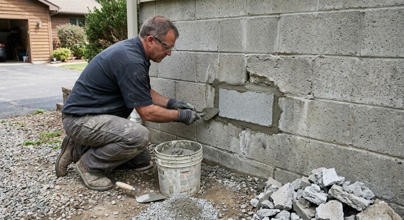 Cinder Block Wall Repair in Carmel, CA