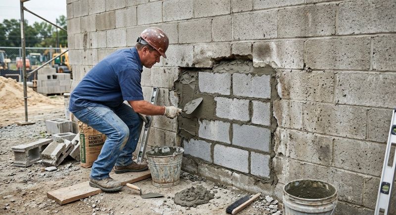 Cinder Block Wall Repair in Pacific Grove, CA