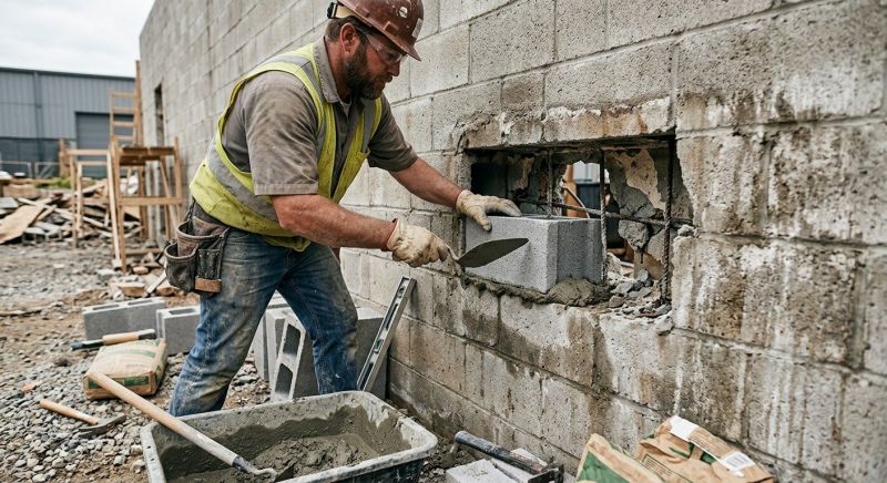 Cinder Block Wall Repair in Pebble Beach, CA