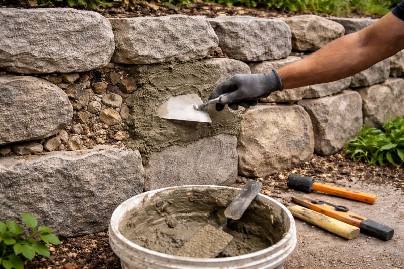 Stone Wall Repair in Monterey County, CA